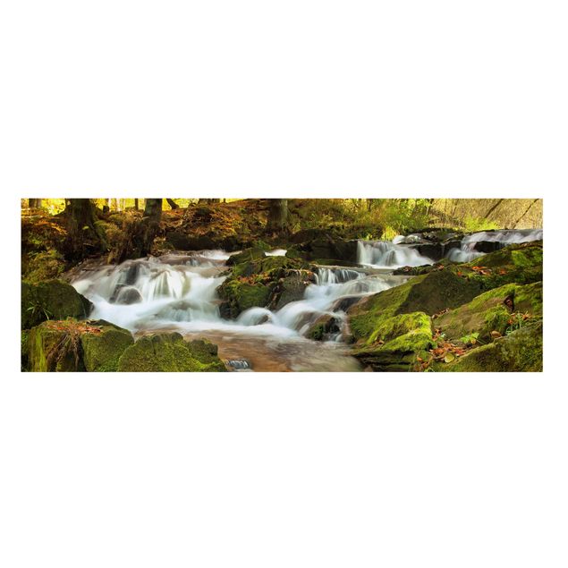 Obrazy krajobraz Wodospad jesienny las