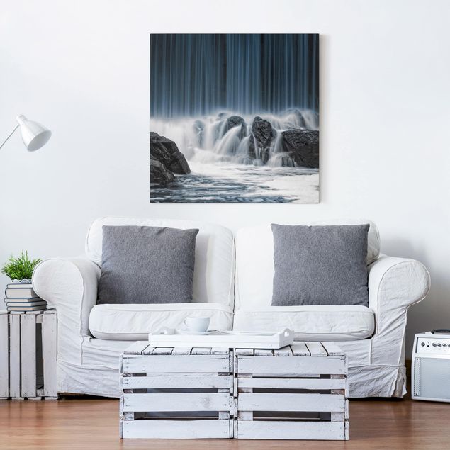 Obrazy do salonu Wodospad w Finlandii