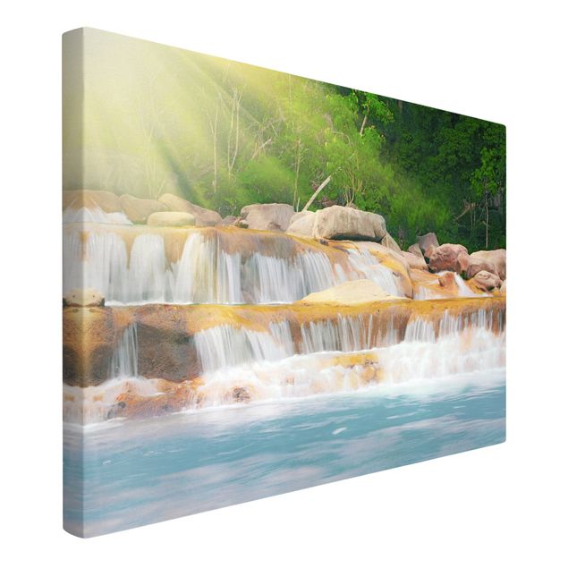 Obrazy krajobraz Polana z wodospadem