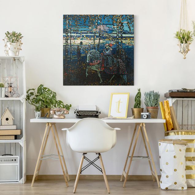 Nowoczesne obrazy do salonu Wassily Kandinsky - Para jeżdżąca konno