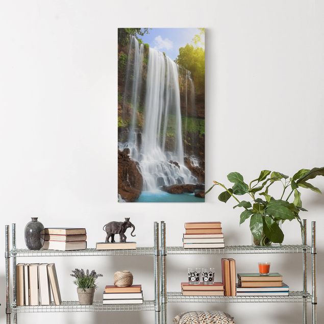 Nowoczesne obrazy do salonu Wodospady