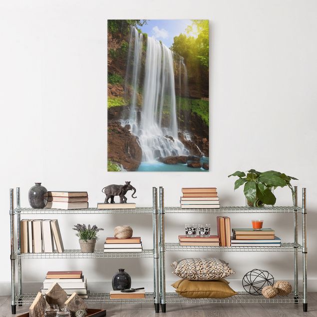 Nowoczesne obrazy do salonu Wodospady