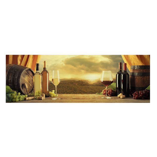 żółty obraz Wino z widokiem