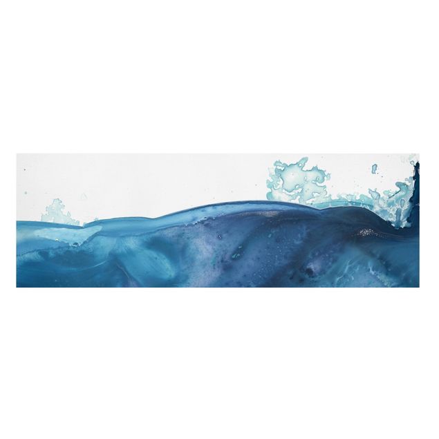Obrazy na płótnie abstrakcja Niebieski akwarelowy Wave II