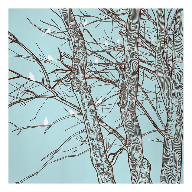 Obrazy na ścianę krajobrazy Drzewa zimowe