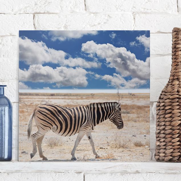 Dekoracja do kuchni Zebra na sawannie