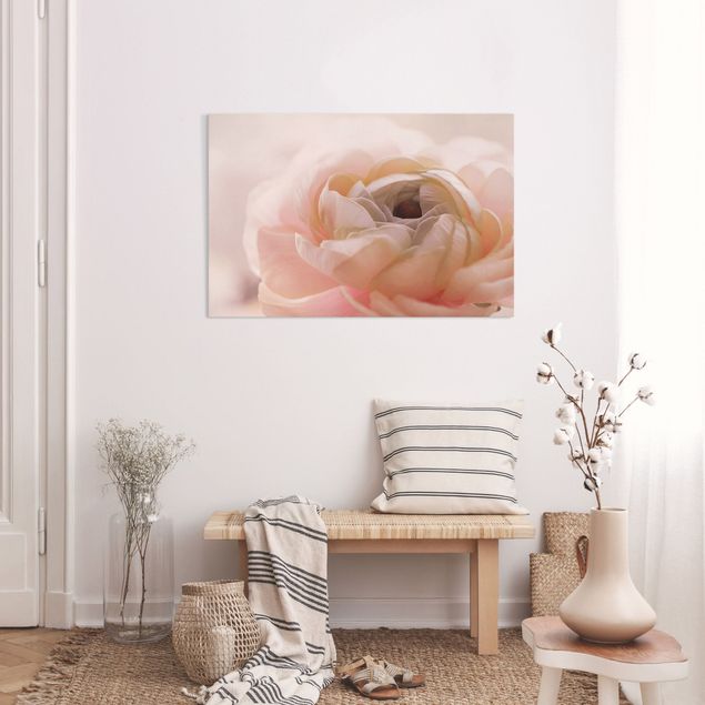 Obrazy na płótnie róże Różowy kwiat w centrum uwagi