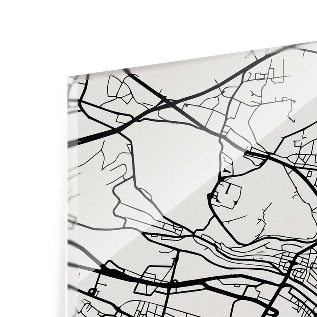 Obrazy z napisami Mapa miasta Zurych - Klasyczna