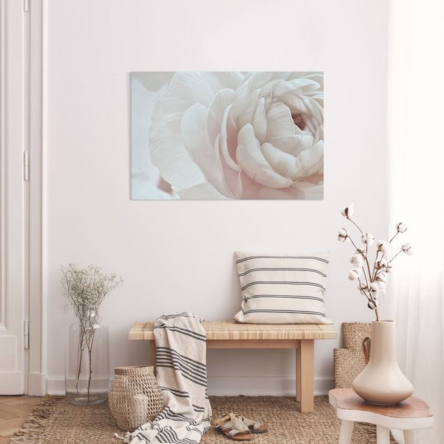 Obrazy na płótnie róże Biały kwiat w morzu kwiatów