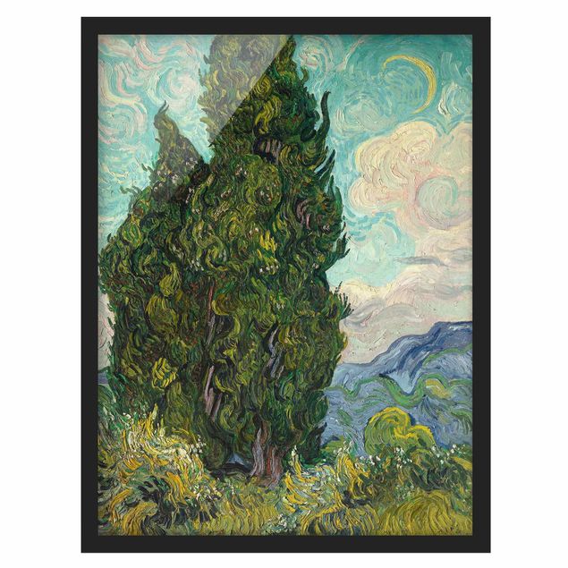 Obrazy w ramie krajobraz Vincent van Gogh - Cyprysy