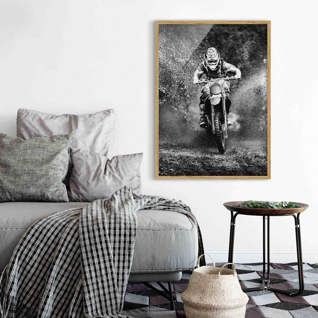 Obrazy nowoczesne Motocross w błocie
