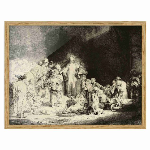 Obrazy w ramie do korytarzu Rembrandt van Rijn - Chrystus uzdrawia chorych