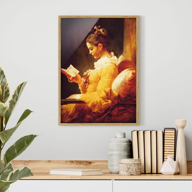 Obrazy w ramie artystyczne Jean Honoré Fragonard - Czytająca dziewczyna