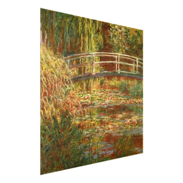 Impresjonizm obrazy Claude Monet - Staw z liliami wodnymi i japoński mostek (Harmonia w różu)