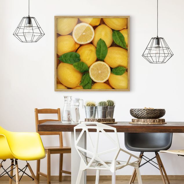 Obrazy w ramie do kuchni soczyste cytryny