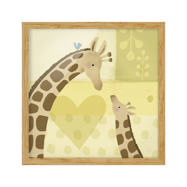 Obrazy w ramie zwierzęta Mama i ja - Żyrafy