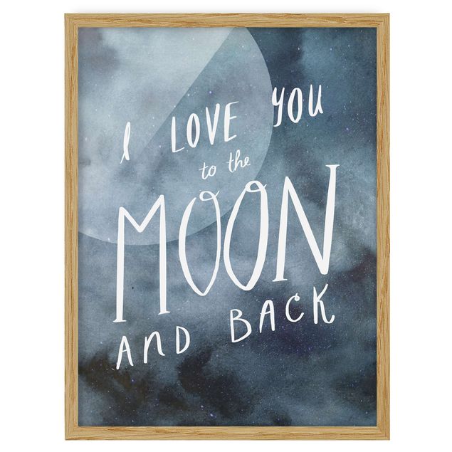 Obrazy w ramie do kuchni Miłość niebieska - Księżyc
