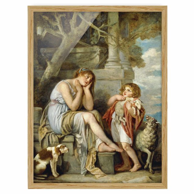 Obrazy w ramie do łazienki Jean Baptiste Greuze - L'Agneau Chéri