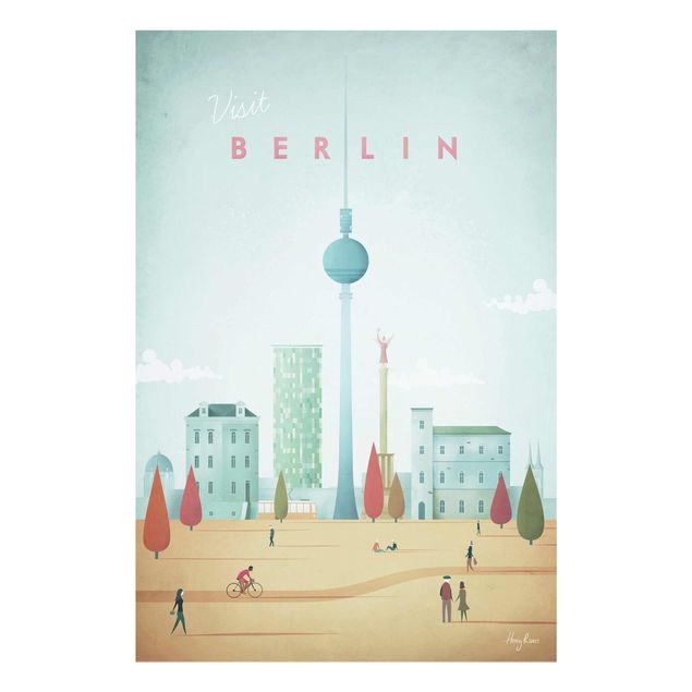 Obrazy na szkle artyści Plakat podróżniczy - Berlin