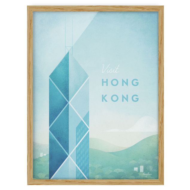 Obrazy w ramie do korytarzu Plakat podróżniczy - Hongkong