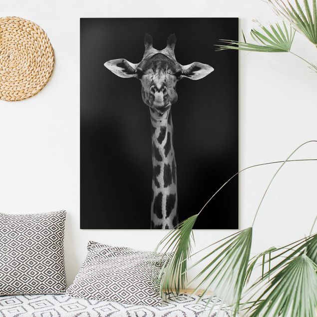 Dekoracja do kuchni Portret ciemnej żyrafy
