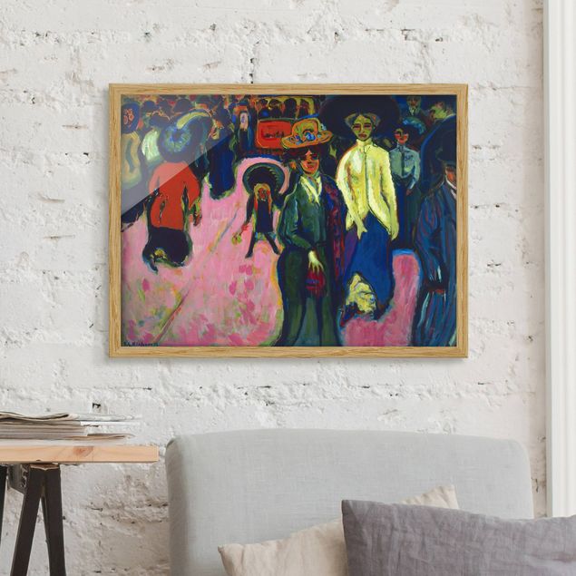 Obrazy w ramie artystyczne Ernst Ludwig Kirchner - ulica w Dreźnie