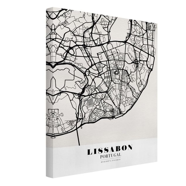 Obrazy powiedzenia City Map Lisbon - Klasyczna