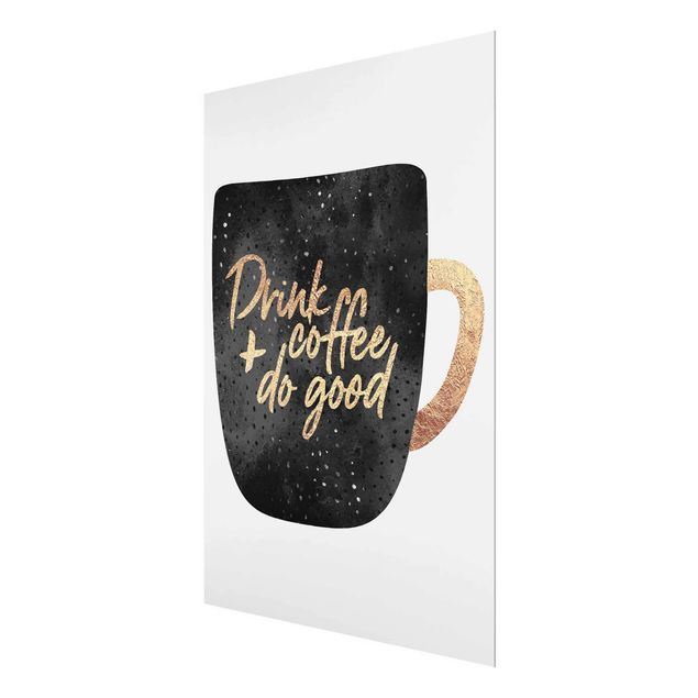 Obrazy nowoczesne Pij kawę, czyń dobro - czarny