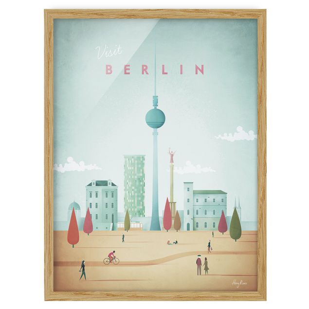 Obrazy w ramie do korytarzu Plakat podróżniczy - Berlin