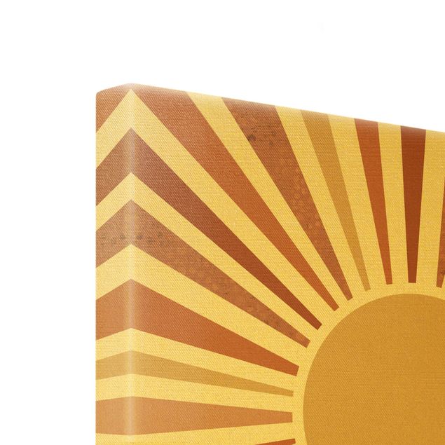 Złoty obraz na płótnie - Złote promienie słońca