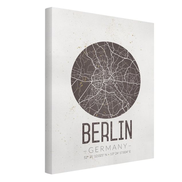 Obrazy powiedzenia Mapa miasta Berlin - Retro