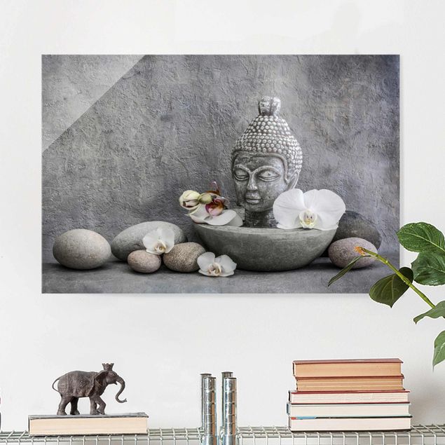 Obrazy orchidea Budda Zen, orchidee i kamienie