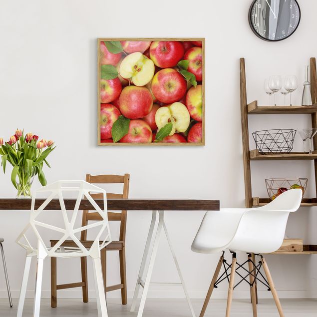 Obrazy w ramie do kuchni soczyste jabłka