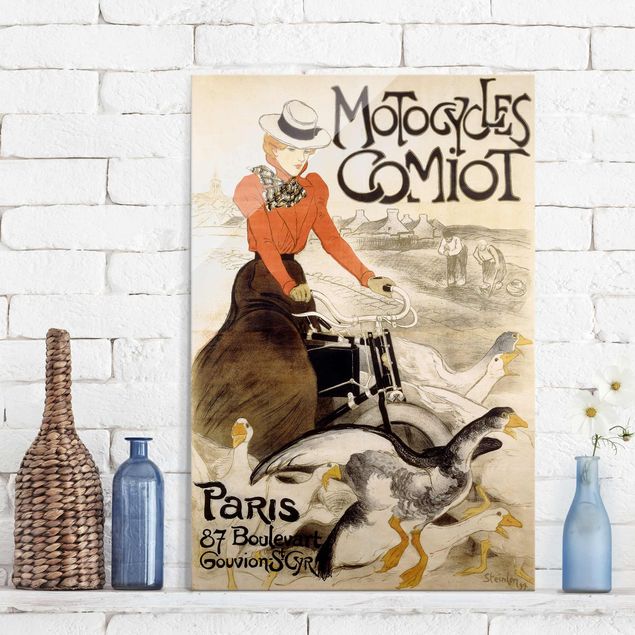 Zwierzęta obrazy Théophile-Alexandre Steinlen - Plakat reklamowy motocykli Comiot
