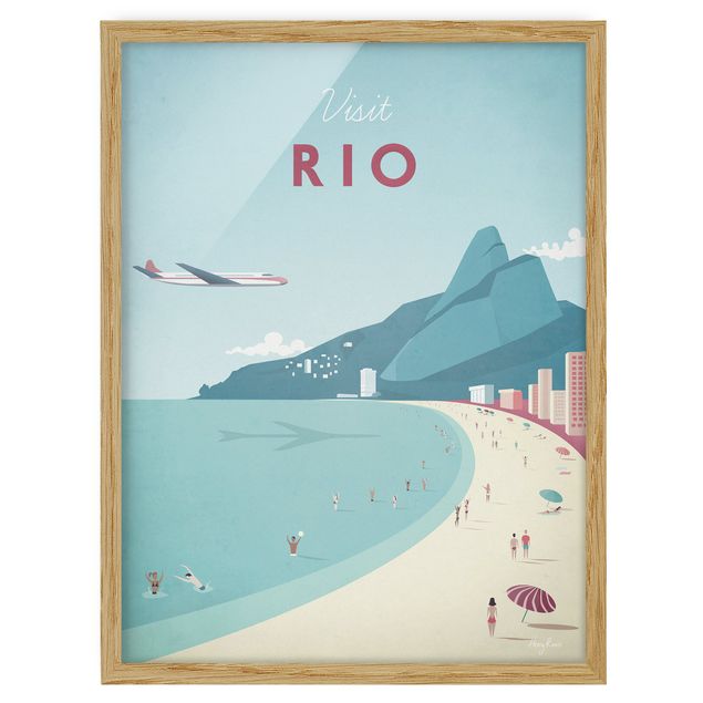 Obrazy w ramie plaża Plakat podróżniczy - Rio de Janeiro