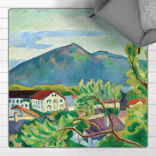 nowoczesny dywan August Macke - Landscape At Tegernsee In Spring