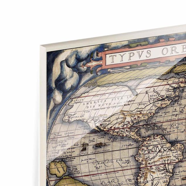 Obrazy na ścianę Historyczna mapa świata Typus Orbis Terrarum