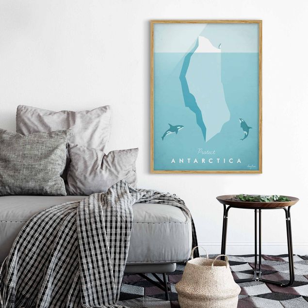 Obrazy w ramie artystyczny Plakat podróżniczy - Antarktyda