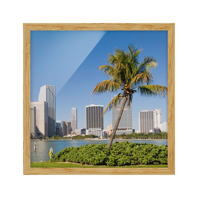 Obrazy w ramie do kuchni Miami Beach Skyline