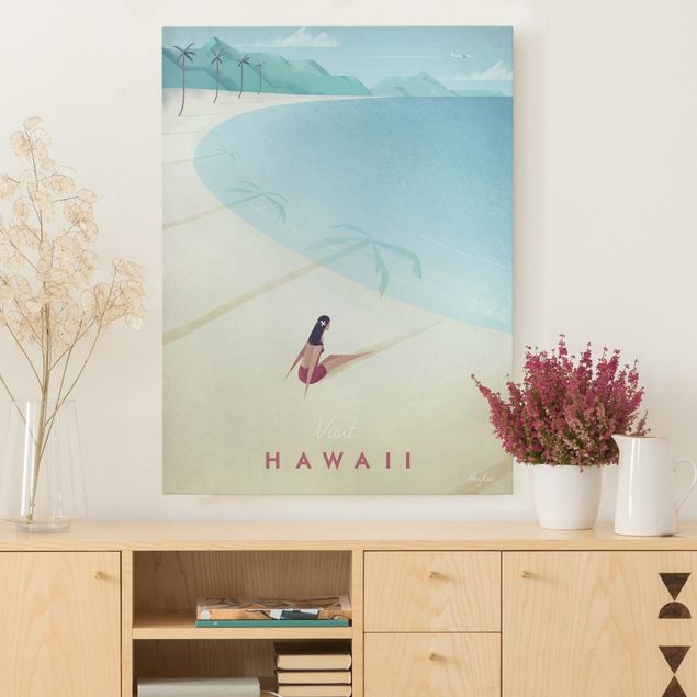 Dekoracja do kuchni Plakat podróżniczy - Hawaje