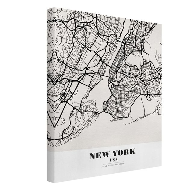 Obrazy powiedzenia Mapa miasta Nowy Jork - Klasyczna