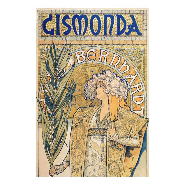 Obrazy na szkle artyści Alfons Mucha - Plakat do sztuki Gismonda