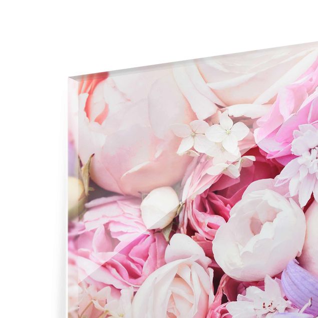 Obraz shabby chic Róże w stylu shabby z kwiatami dzwonków
