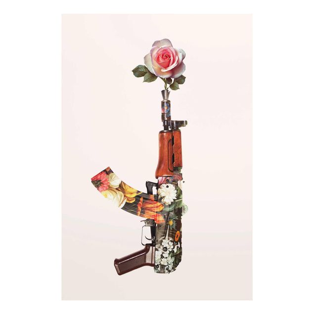Obrazy na szkle artyści Broń z różą
