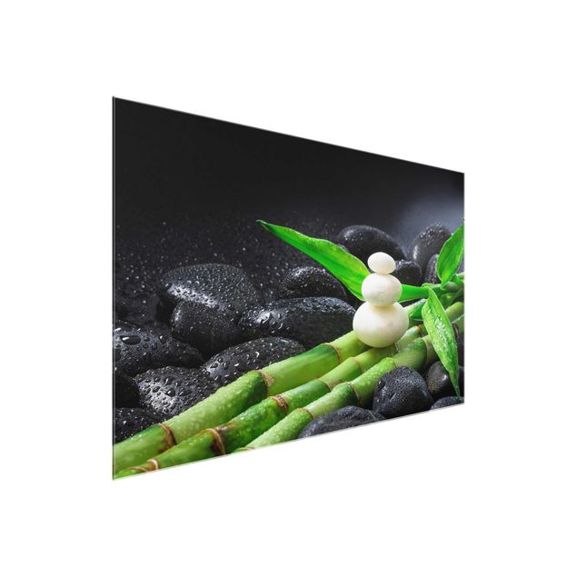 Obrazy nowoczesny Białe kamienie na bambusie