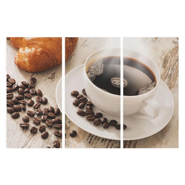 Obrazy na płótnie góra Filiżanka kawy z ziarnami kawy