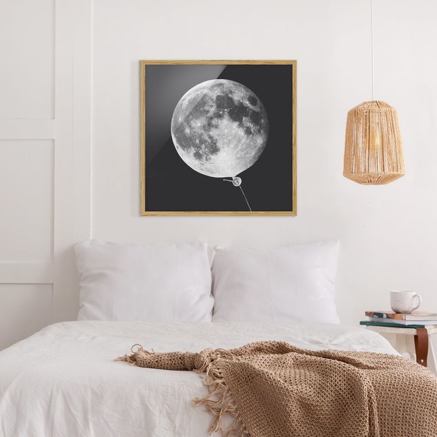 Obrazy w ramie artystyczny Balon z księżycem