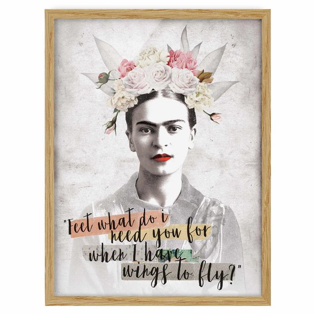 Obrazy w ramie do łazienki Frida Kahlo - Cytat