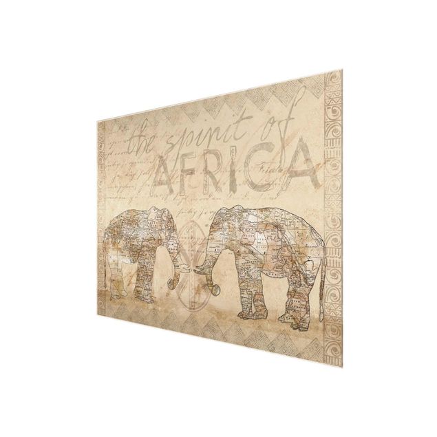 Obrazy ze zwierzętami Kolaż w stylu vintage - Duch Afryki