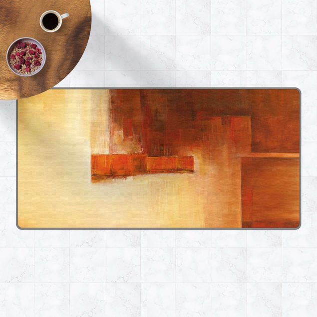 nowoczesny dywan abstrakcyjny Balance Orange Brown